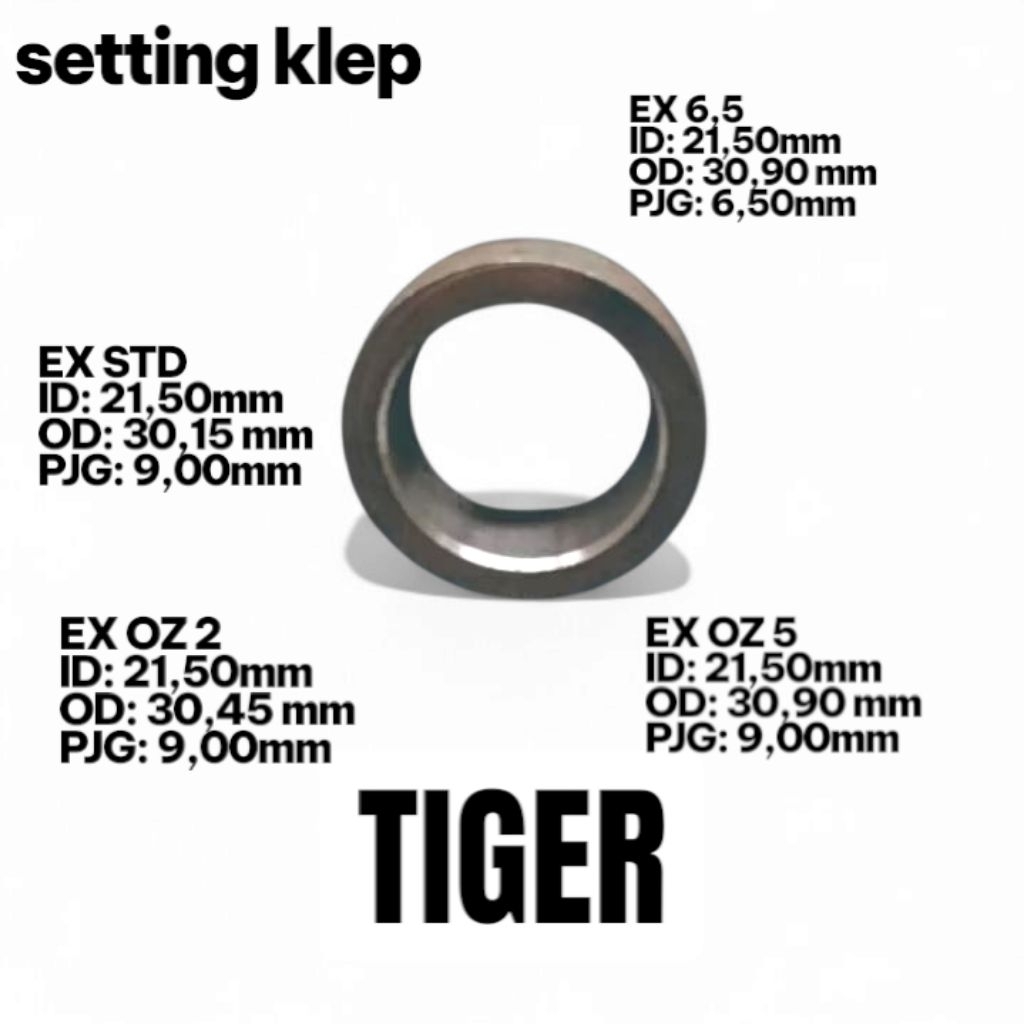 setting klep/dudukan klep/cincin setting Tiger ex
