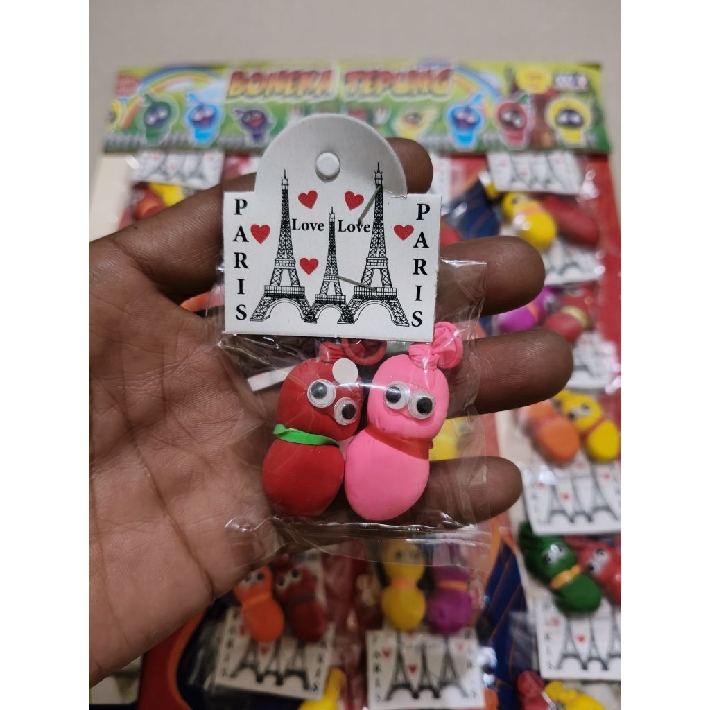 mainan balon tepung/pocong kecil  satu pack isi 20x2 pcs