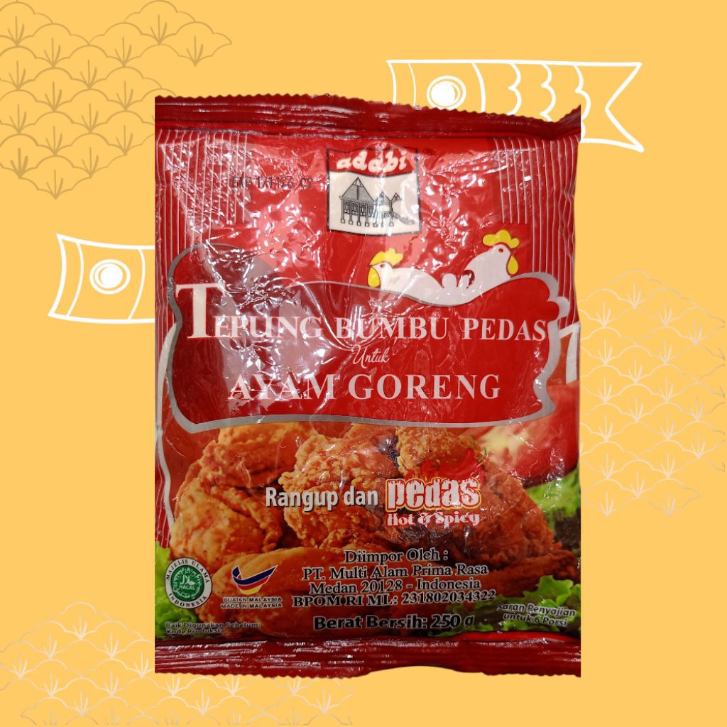 

Adabi Tepung Bumbu Pedas Spicy Ayam Goreng 250gr