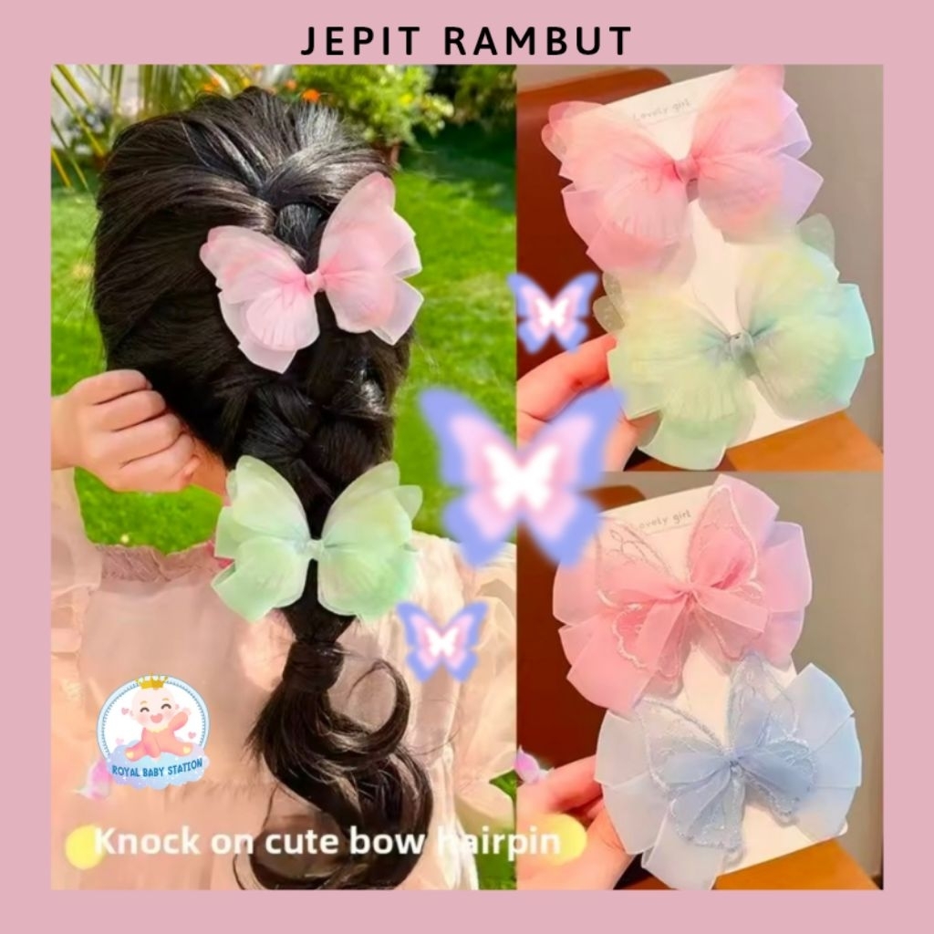 Jepit Rambut Anak Dewasa Kupu Pita Besar