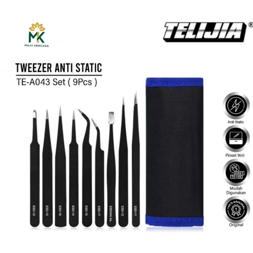 9 IN 1 PINSET SET ORIGINAL - PINSET SERVICE ELEKTRONIK - PINSET 1 SET REPAIR