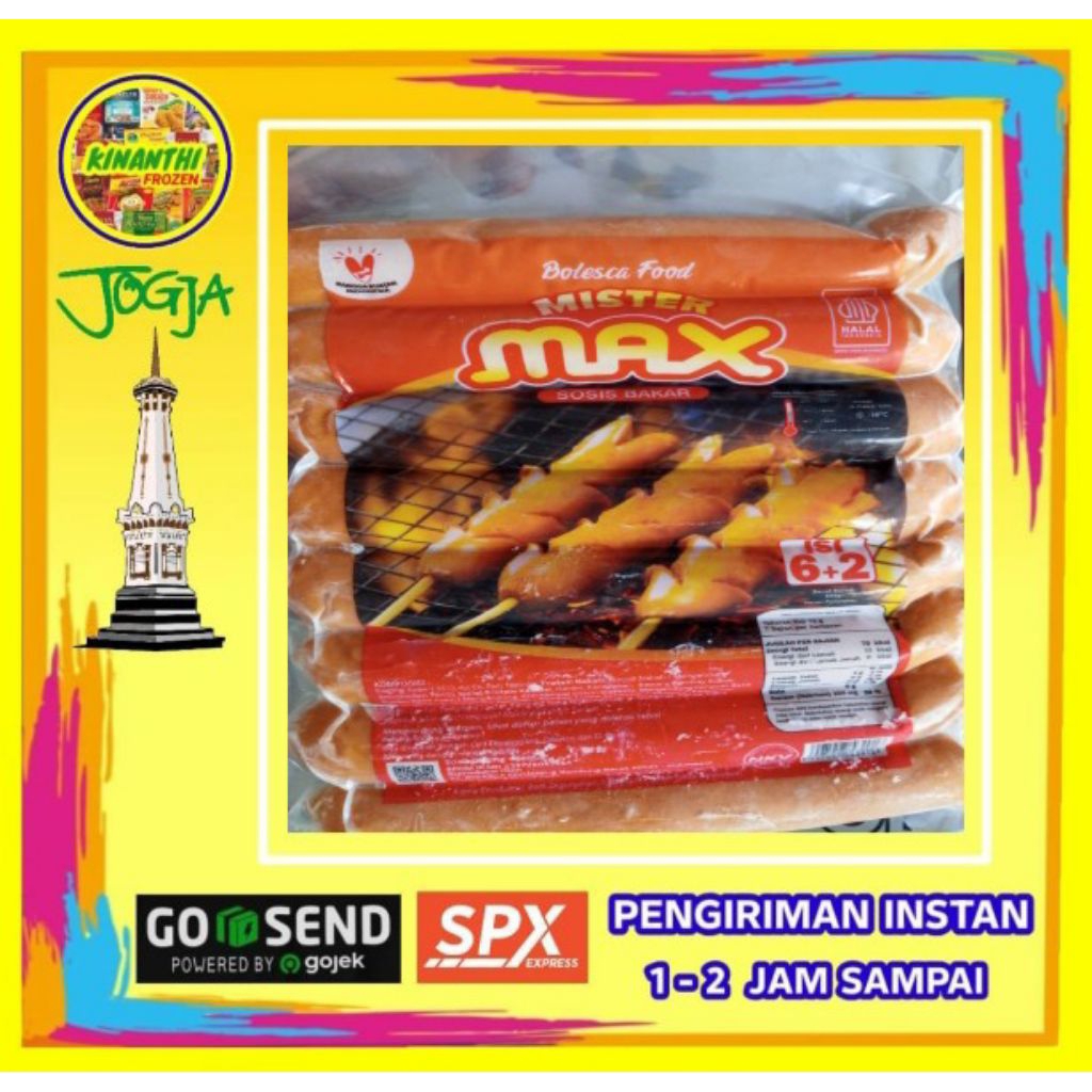 

Sosis bakar Mister max isi 8,500 gr, Jogja Frozen