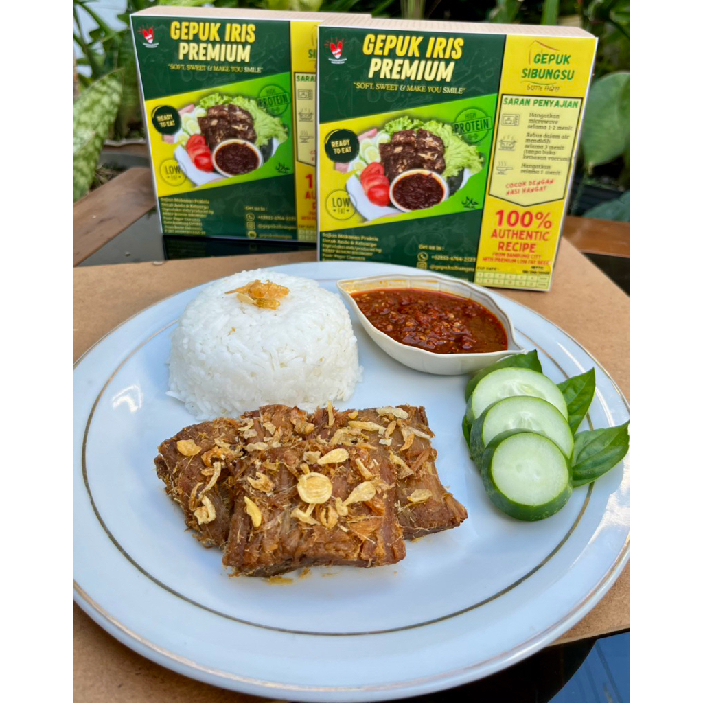 

Gepuk Sibungsu - Resep Asli Priangan 1989 | Empal Sapi Iris Praktis & Rendah Lemak | 100gr