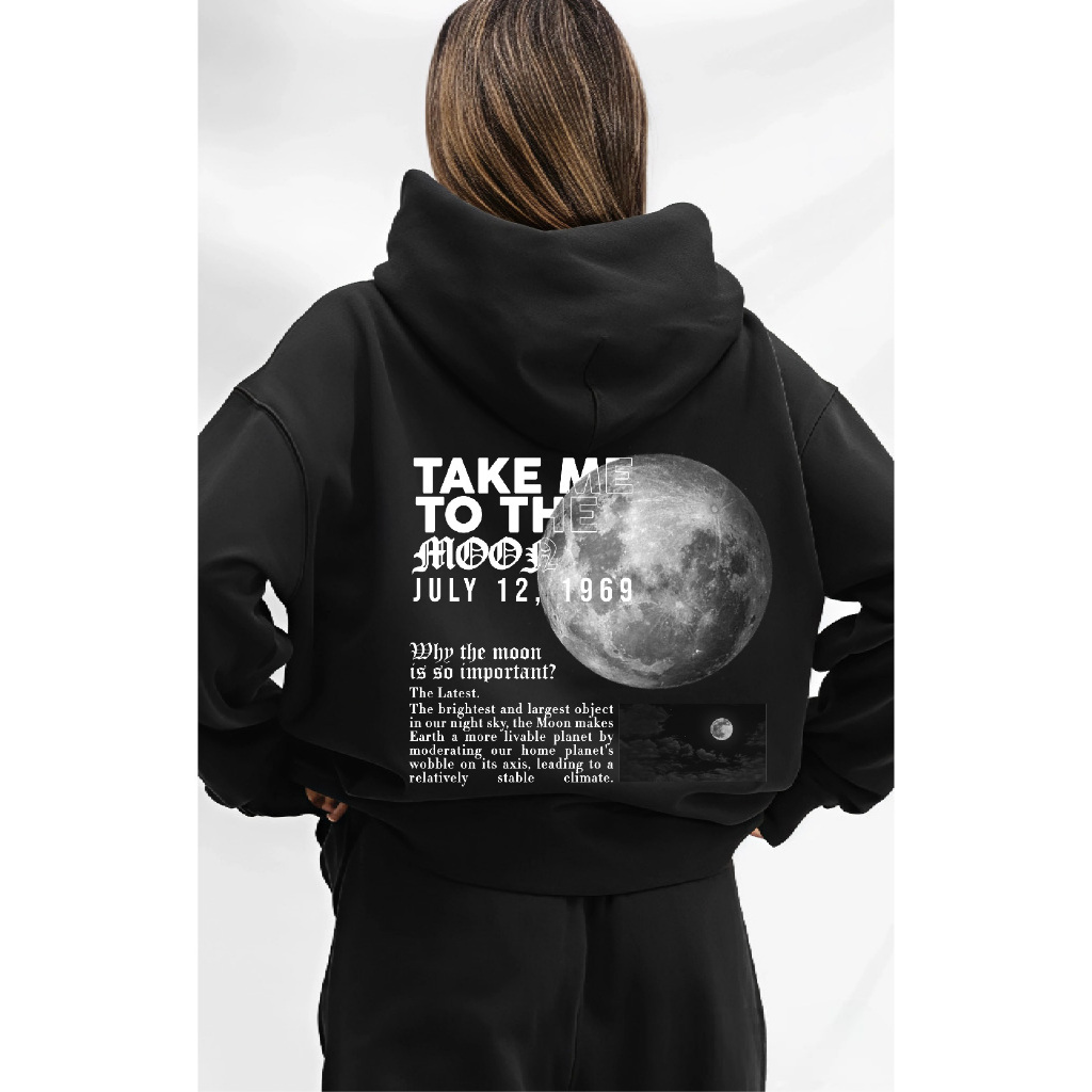 FENJACK Hoodie Jumper MOON ( Sablon ) Size M-XXL - Pria & Wanita