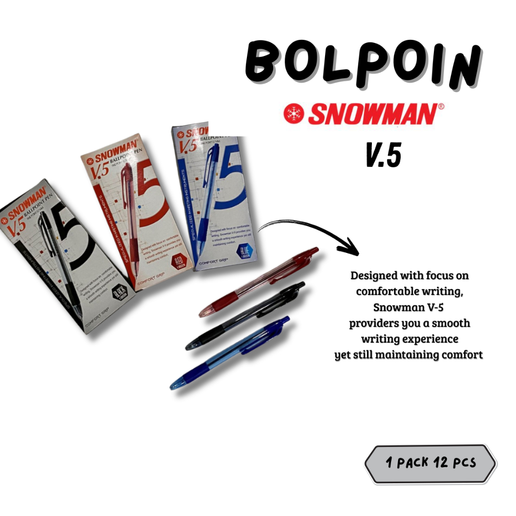 

(ECER) BALLPOINT PEN 0.7MM SNOWMAN V-5