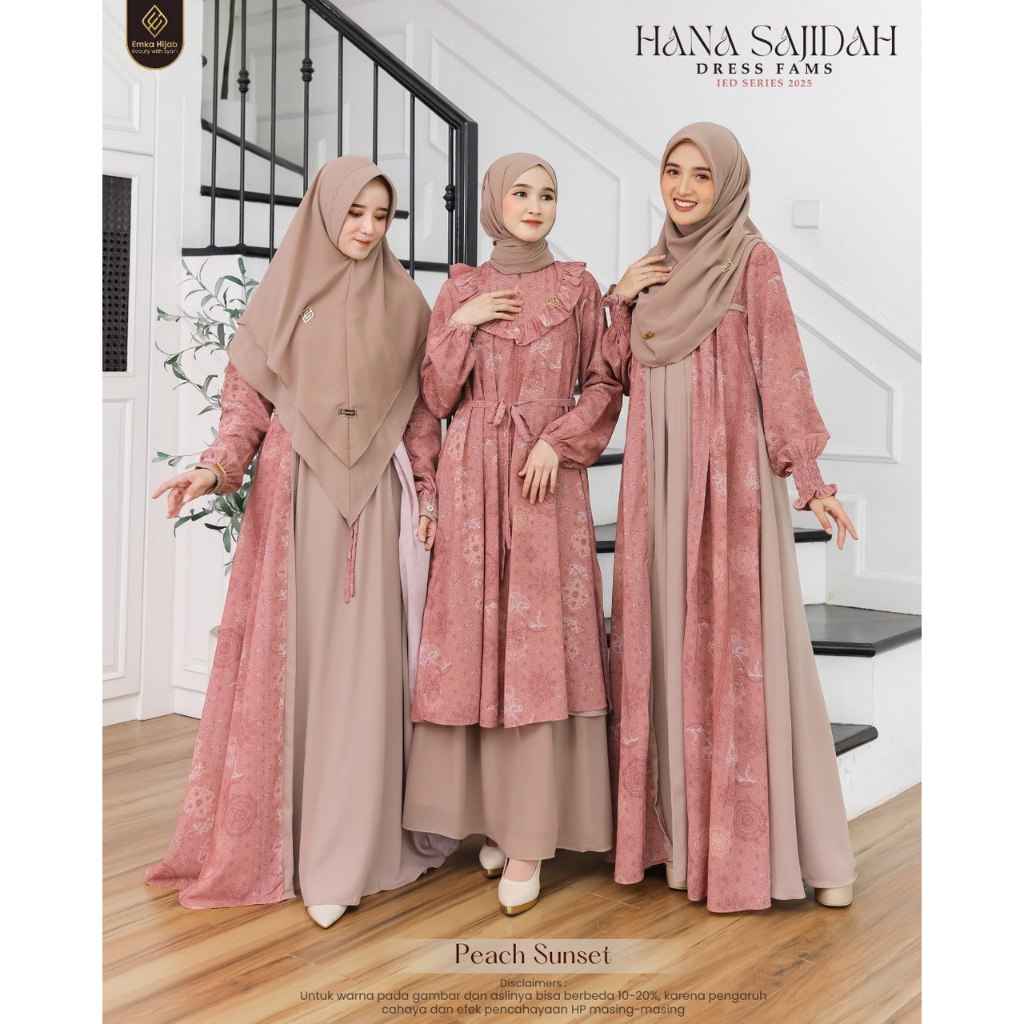 [READY SARIMBIT LEBARAN] Sarimbit Hana Sajidah Original by EMKA HIJAB
