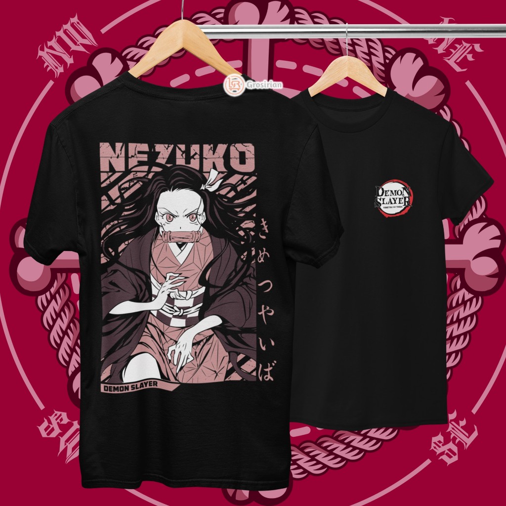 KAOS NEZUKO KAMADO ANIME DEMON SLAYER - BAJU NEZUKO KAMADO DEMON SLAYER, KAOS SABLON DTF - GROSIRIAN