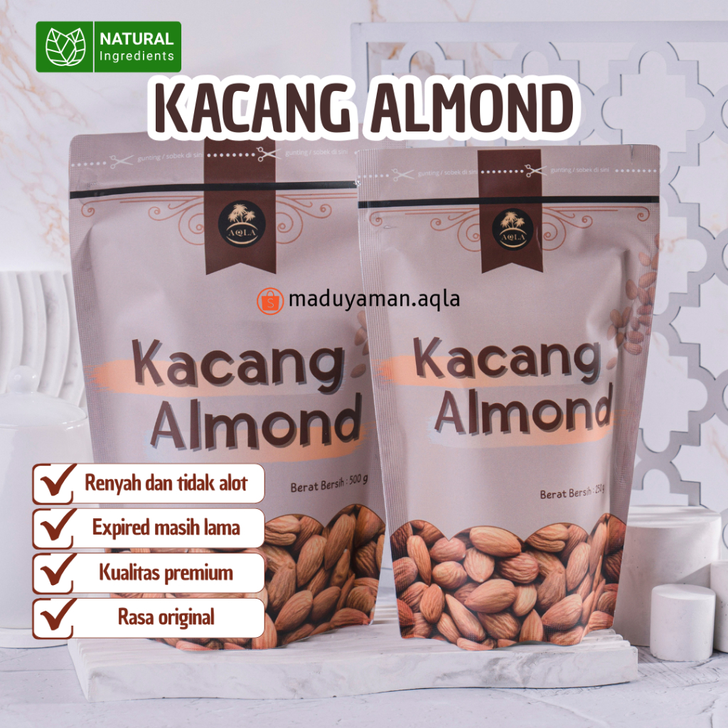 

Kacang Almond Panggang Kupas Rasa Original Almond Kupas Roasted Almond Cemilan Sehat Makanan Sehat