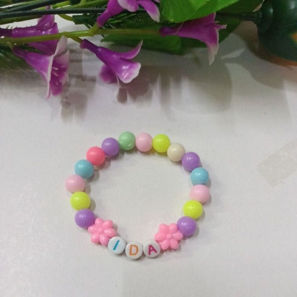 gelang manik custom nama