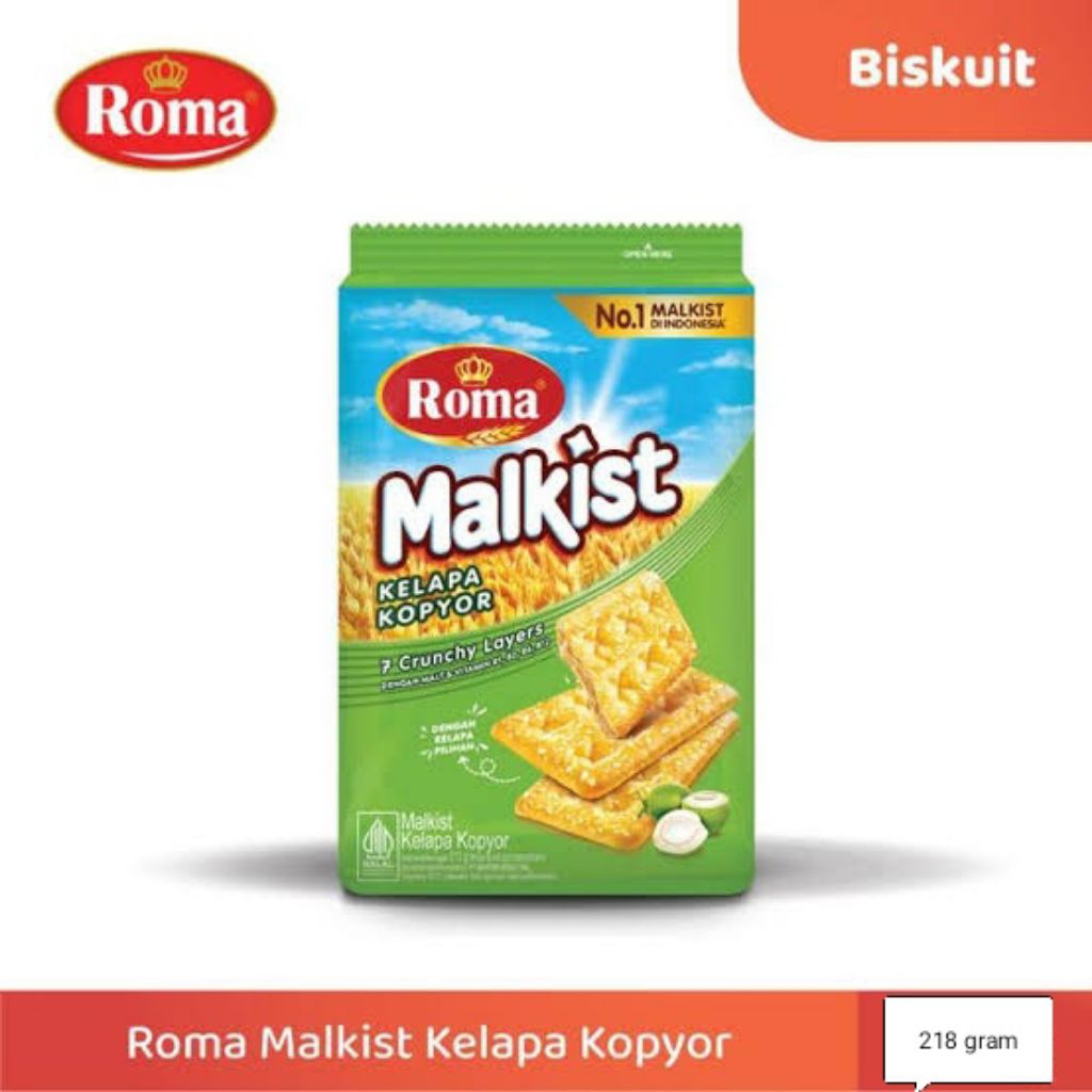 

Roma malkist kelapa kopyor/ Roma malkist kelapa manis