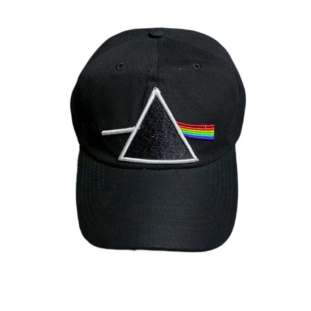 TOPI POLO CAPS 6 PANELS MUSIC BAND PINK FLOYD BIG LOGO BLACK