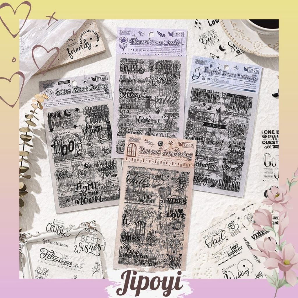 

6Pcs - Stiker Label Sticker Anti Air Label Aesthetic Bujo Journal Scrapbook Planner Lucu