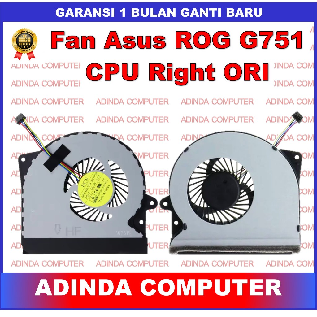 Fan Asus ROG G751 G751J G751JL G751JM G751JT G751JY G751JZ G751M CPU