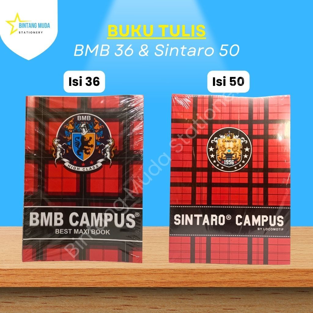 

Buku Tulis BMB Campus 36 & Sintaro Campus 50 | Buku Tulis Campus 36 Lembar 1 Pack | Buku Tulis Campus 50 Lembar 1 Pack | Buku Campus | Buku Tulis Campus | BMB Campus 36 | Sintaro Campus 50