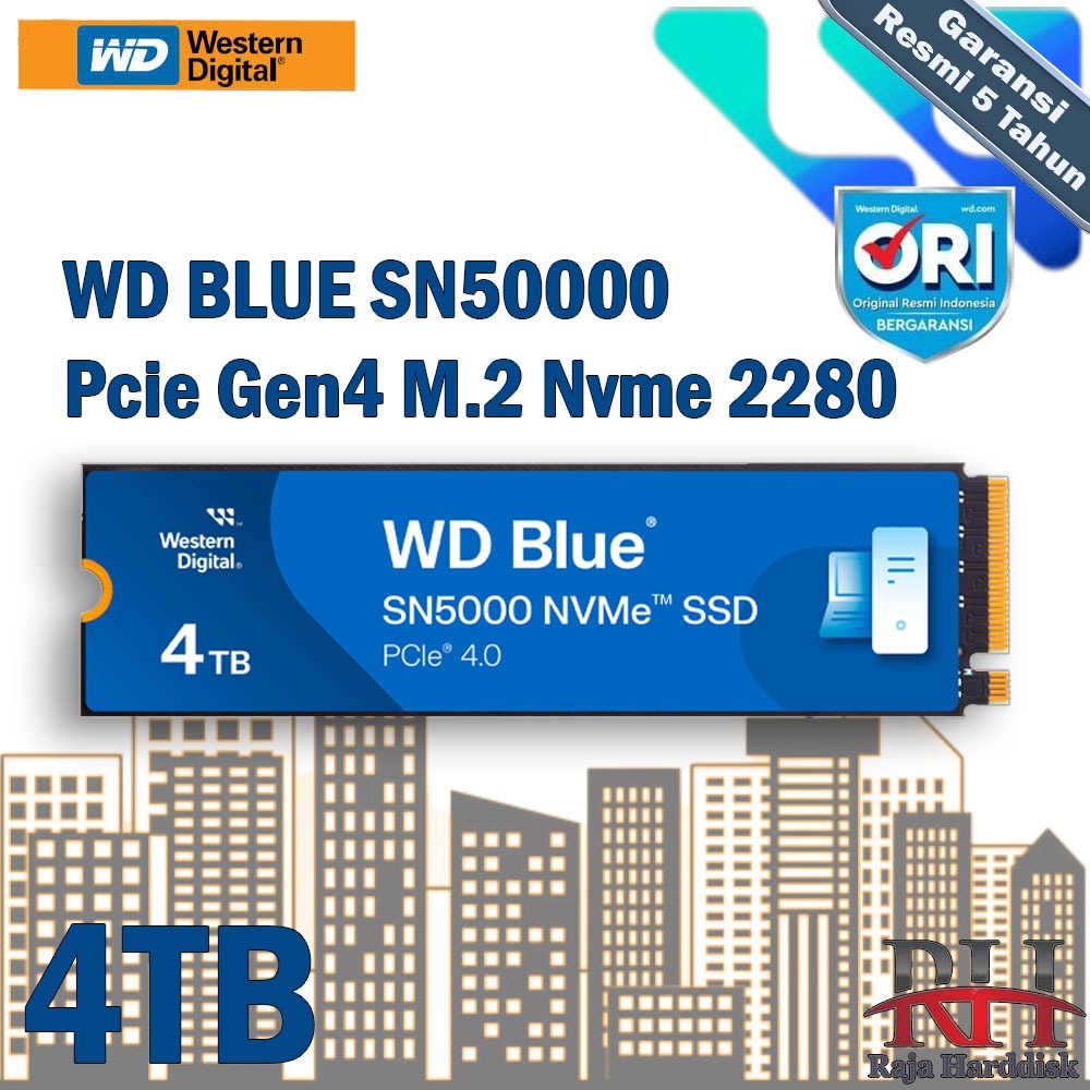SSD WD Blue SN5000 NVMe SSD 4TB M.2 PCIe Gen4 x4 / SSD 4TB