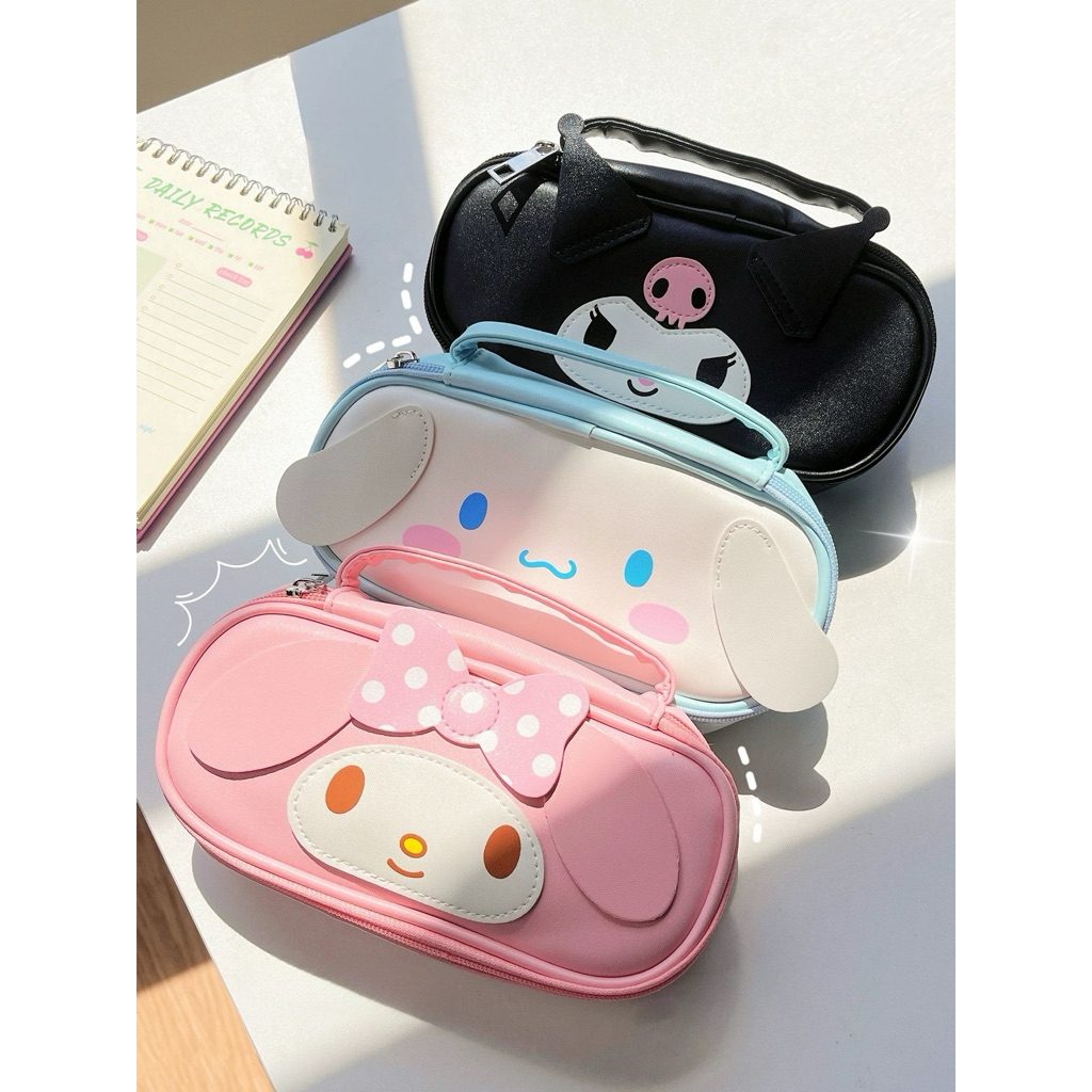 

Tempat Pensil Sanrio 3D PU Leather | Kotak Pensil Melody Kuromi Cinnamoroll