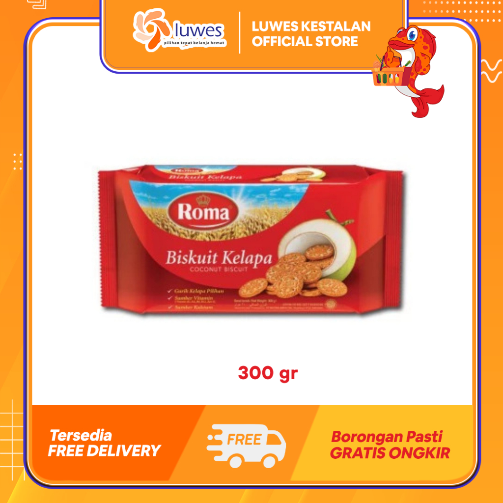 

Roma Kelapa Biskuit 300gr Memiliki Rasa Yang Gurih & Rasa Kelapa