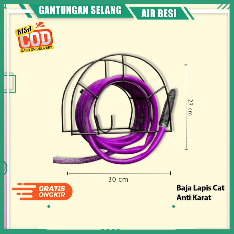 RAK GANTUNG SELANG + SELANG AIR 5/8 INCH - LENGKAP & HEMAT