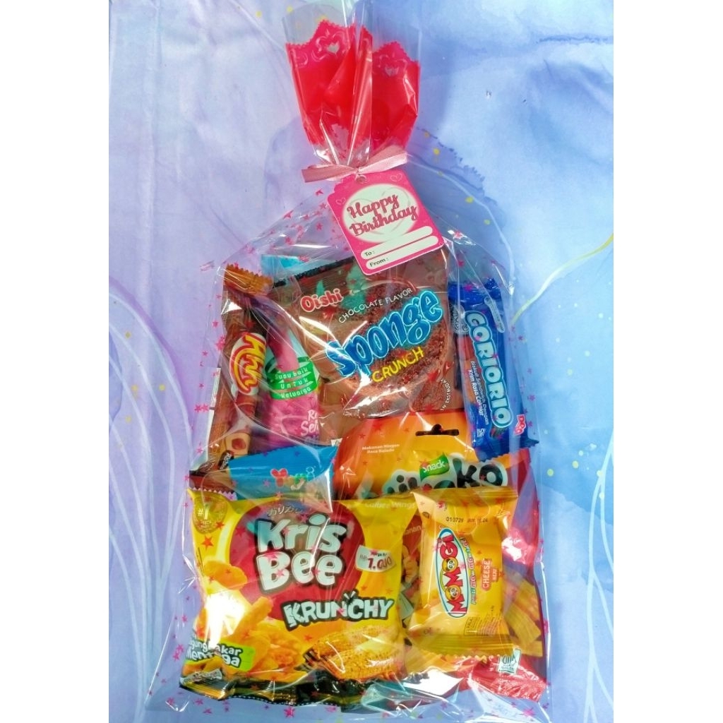 

[Minimal Order 10 Pcs] Paket Snack / Bingkisan Ultah / Hampers Snack Ulang Tahun Anak Murah