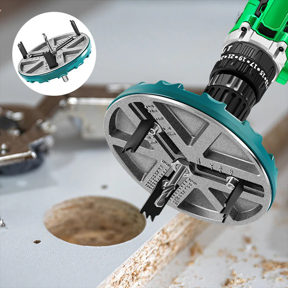 Adjustable Circle Cutter 45-130mm Kayu Plastik Gypsum Aluminium Bor Cutting Hole Saw Cutter Opener F