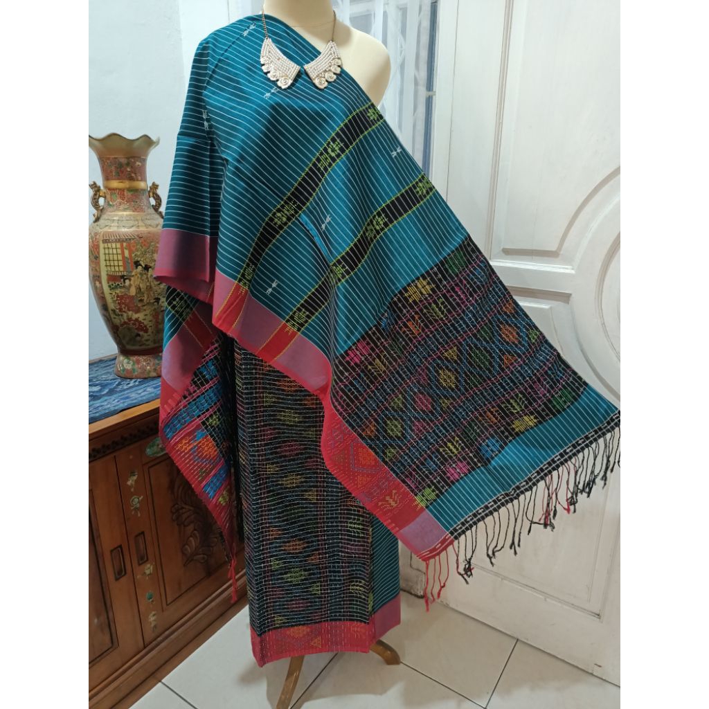 SARUNG SELENDANG SEMI SUTRA  MOTIF SADUM ANGKOLA