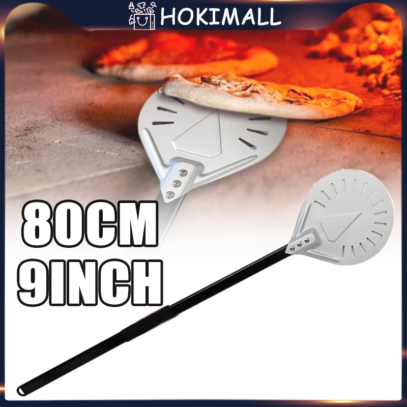 (PROMO) BERKUALITAS PIZZA SHOVEL GAGANG PANJANG 80CM 9INCI SEKOP PIZZA PIZZA PEEL SHOVEL DENGAN