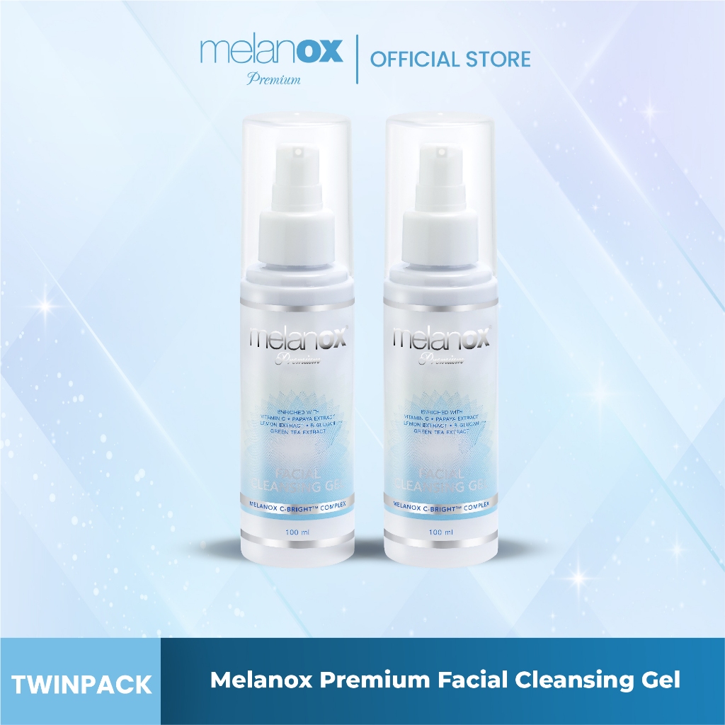 Melanox Facial Cleansing Gel 100 ML - Twinpack  [ Cleaning Wajah Facial Wash Melembabkan Kulit Membe