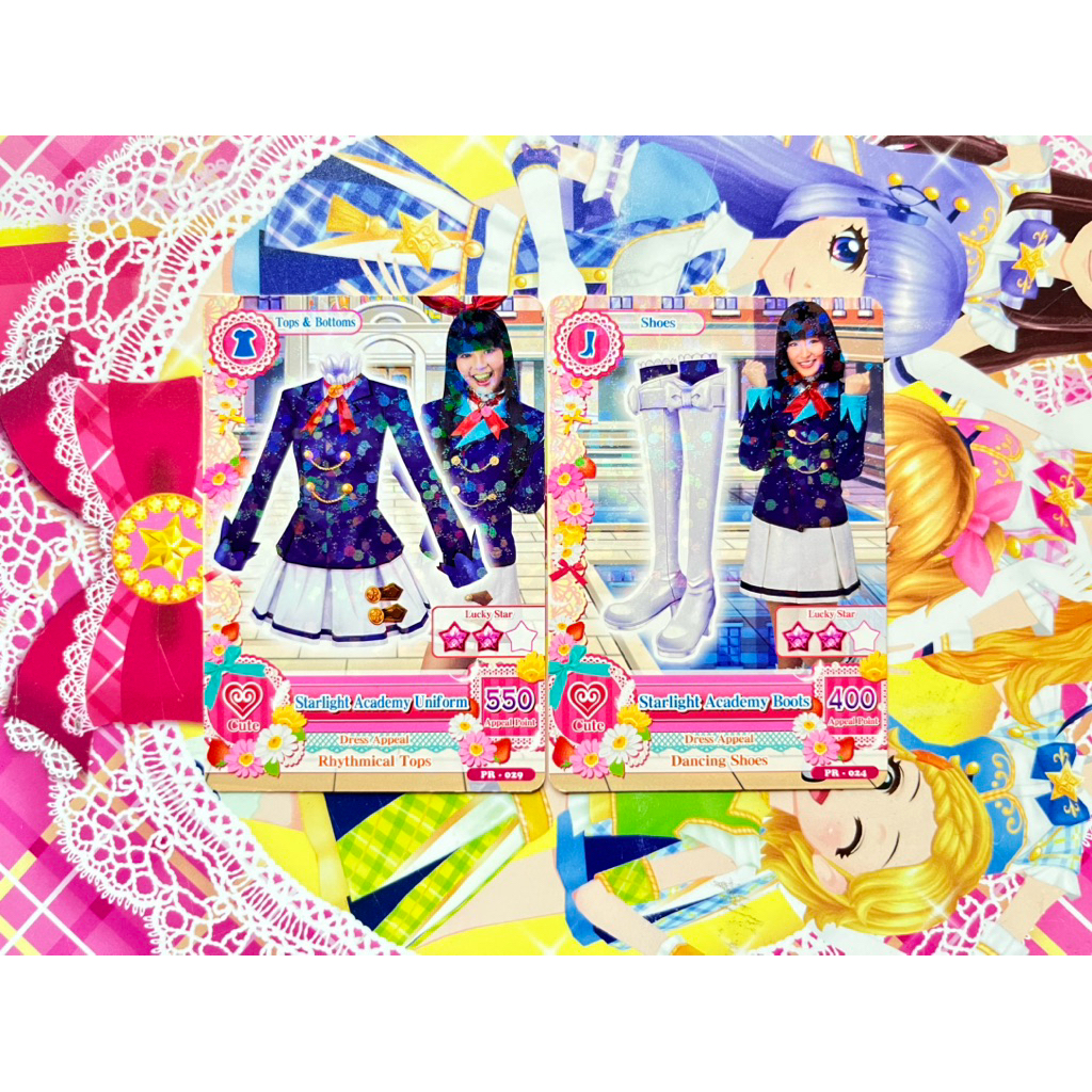 Kartu Aikatsu X JKT48 Starlight Academy Uniform Set Haruka Nakagawa Cindy Yuvia Yupi Original Langka