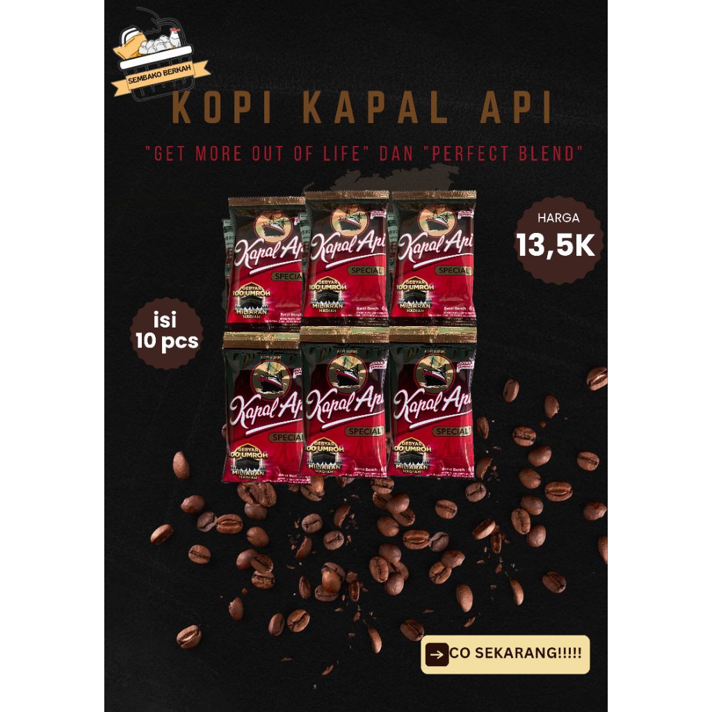 

kapal api spesial 1 renceng isi 10 pcs @6 g per pcs