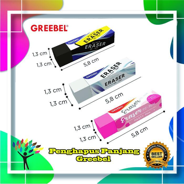 

1pcs Penghapus Setip Penghapus Pensil Panjang Greebel