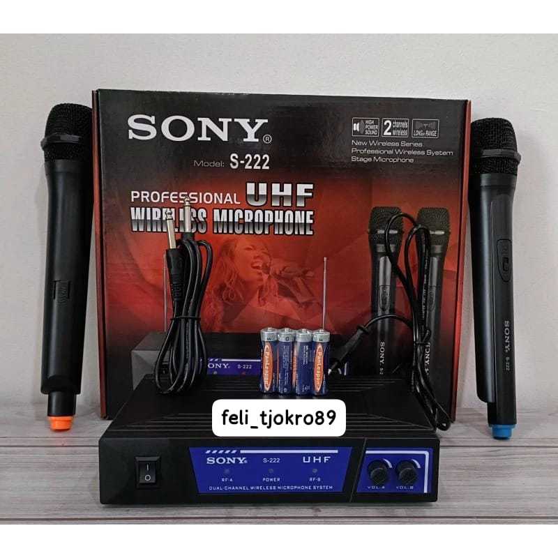 Mic Wireless Sony S-222 Double Mic Handle Mic Sony s222