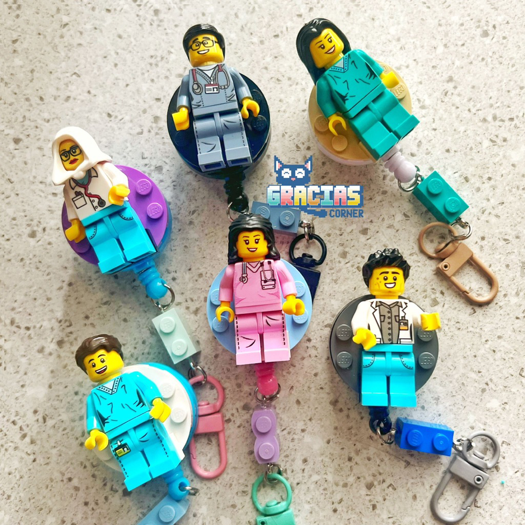 

MINIFIGURE DOKTER NAKES | STETOSKOP NAMETAG | LANYARD IDCARD | MINIFIGURE L EG0 | AKSESORIS L EG0 PROFESI DOKTER NAKES