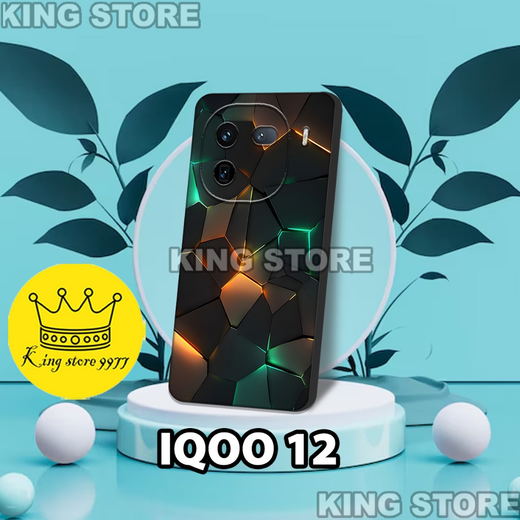 (KS17) Softcase karet untuk hp IQOO 12/Motif Abstrak/casing IQOO 12/case IQOO 12 2025/silikon IQOO 1