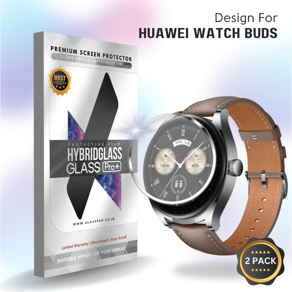 GLASS PRO HUAWEI WATCH BUDS - Hybrid Glass Hydrogel - Smartwatch Protector