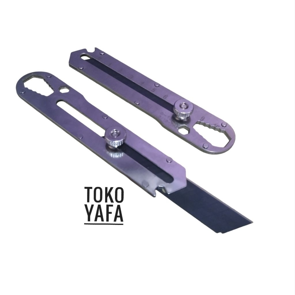 

1pcs Pemotong Multifungsi 9In1 Pisau Serbaguna Stainless Tahan Karat Pemotong Kertas Kunci Pas Tajam