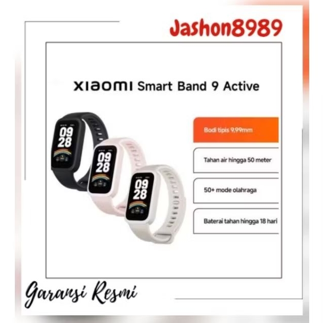 XIAOMI SMARTBAND 9 ACTIVE GARANSI RESMI XIAOMI