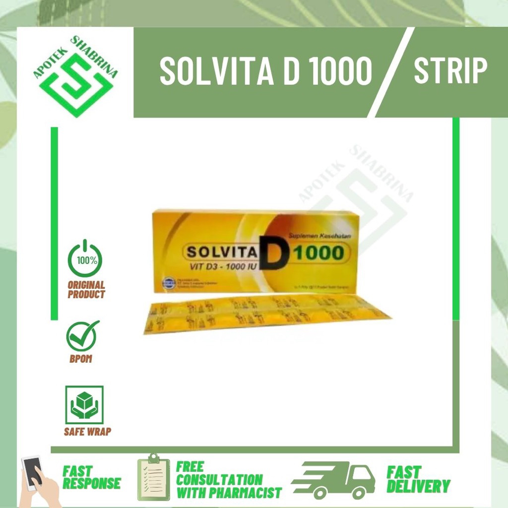 Solvita D 1000 IU/Strip/Suplemen vitamin d 1000 IU