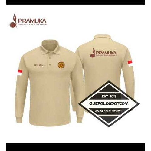 KAOS POLO SHIRT PRAMUKA - KAOS POLO  KERAH PRAMUKA FREE NAMA