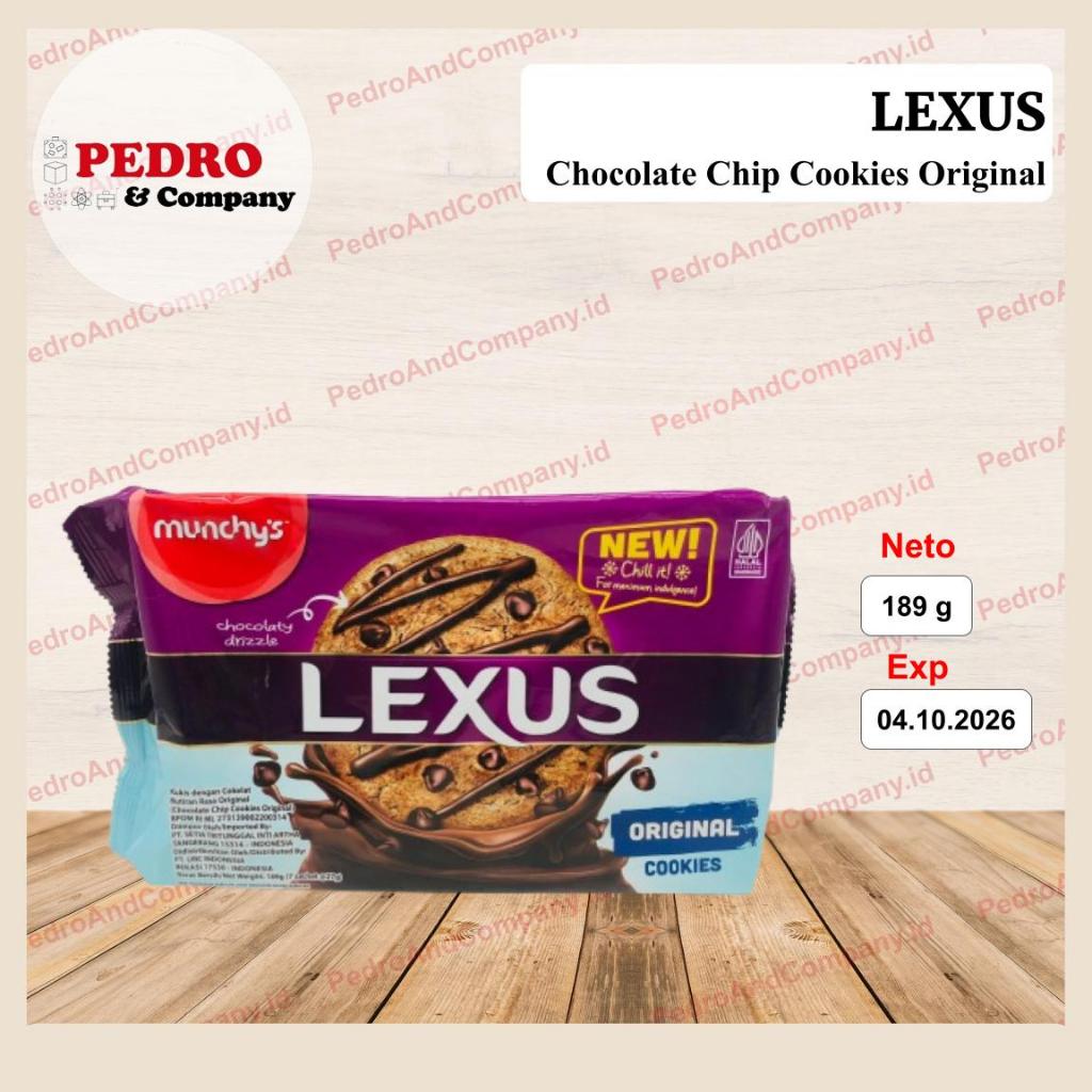 

Muchys Lexus Chocolate Chip Cookies Original 189 gram biskuit kukis rasa coklat