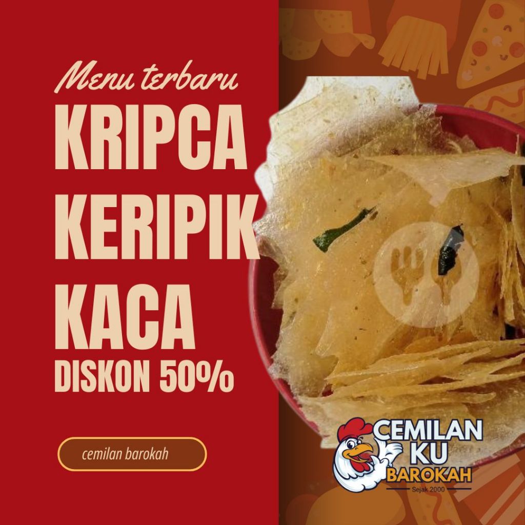 

Camilan Enak Keripik Kaca Original Dan Pedas Daun Jeruk 1KG - 250 GR - Snacks - Food