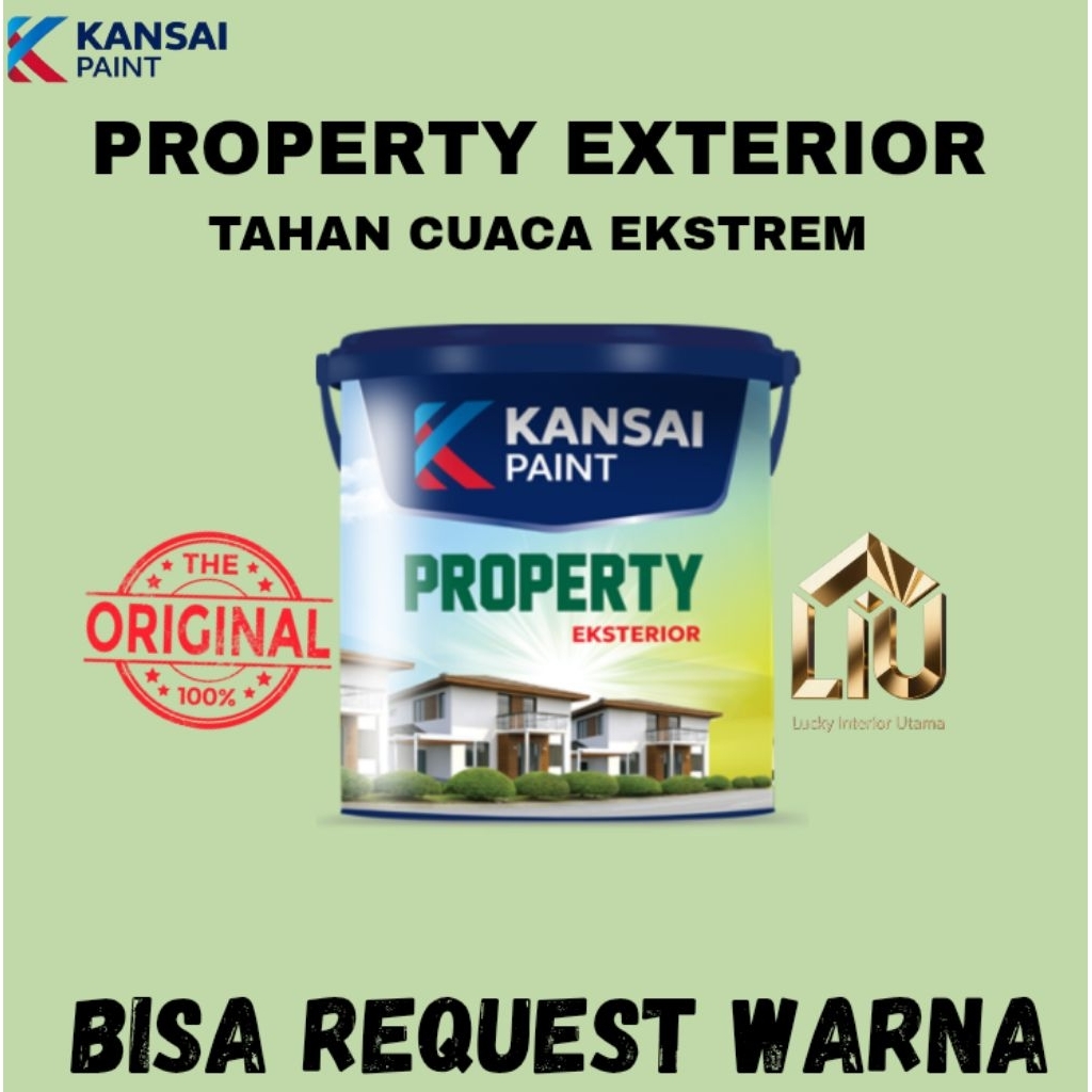 CAT TEMBOK KANSAI PROPERTY CAT EKSTERIOR 5 KG (PUTIH) + WARNA PASTEL