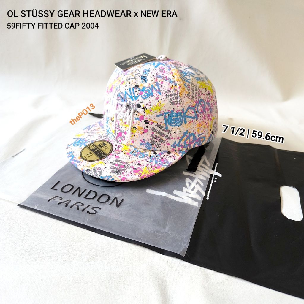 NEW ERA 59FIFTY X STUSSY CITY SPLATTER FITTED CAP SS04 AUTHENTIC 100% BNWT