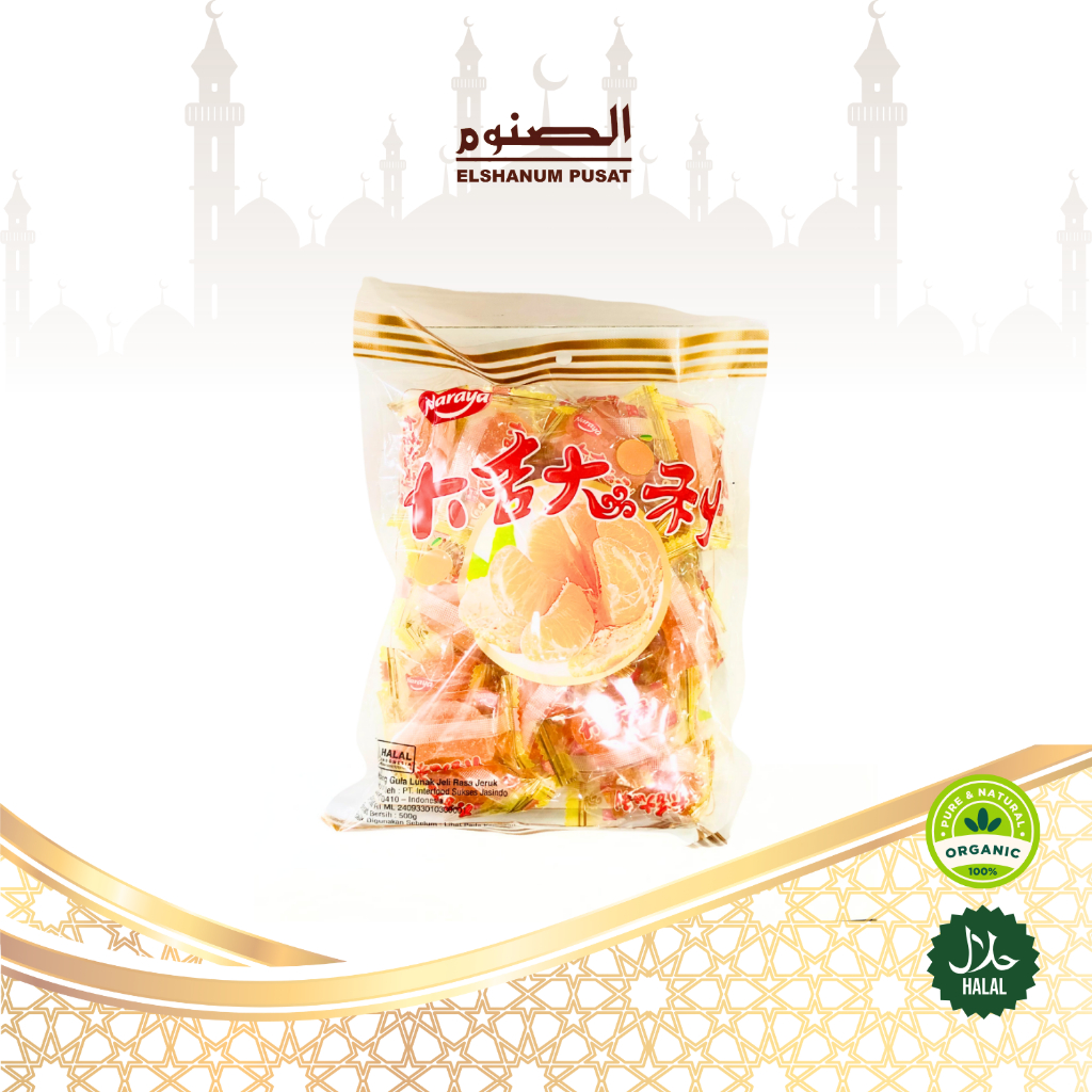 

(COD) Naraya Jelly jeruk Mandarin 1000gr 2 pax isi 60pcs Permen jelly Cemilan Manis Jelly Jeruk