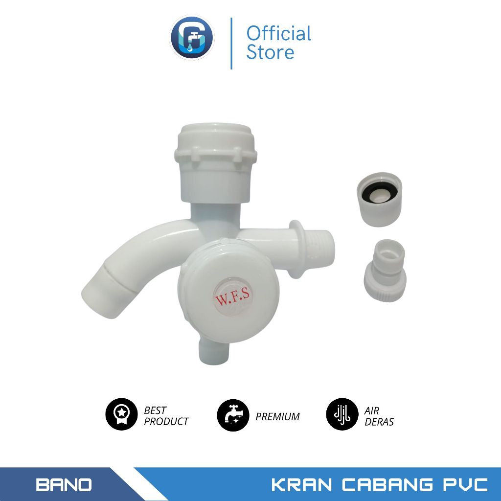 PROMO KRAN CABANG PVC SHOWER KAMAR MANDI / KRAN AIR KRAN TEMBOK PVC ENGKOL - TERMURAH