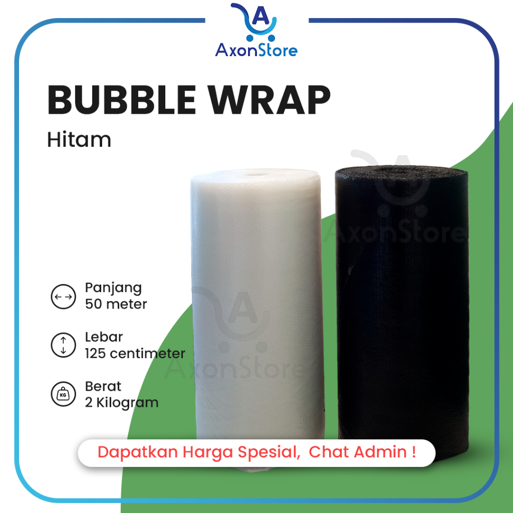 

BUBBLE WRAPPING ECO HITAM 125cm x 50m Buble Wrapping Tipis Pack Eceran Murah