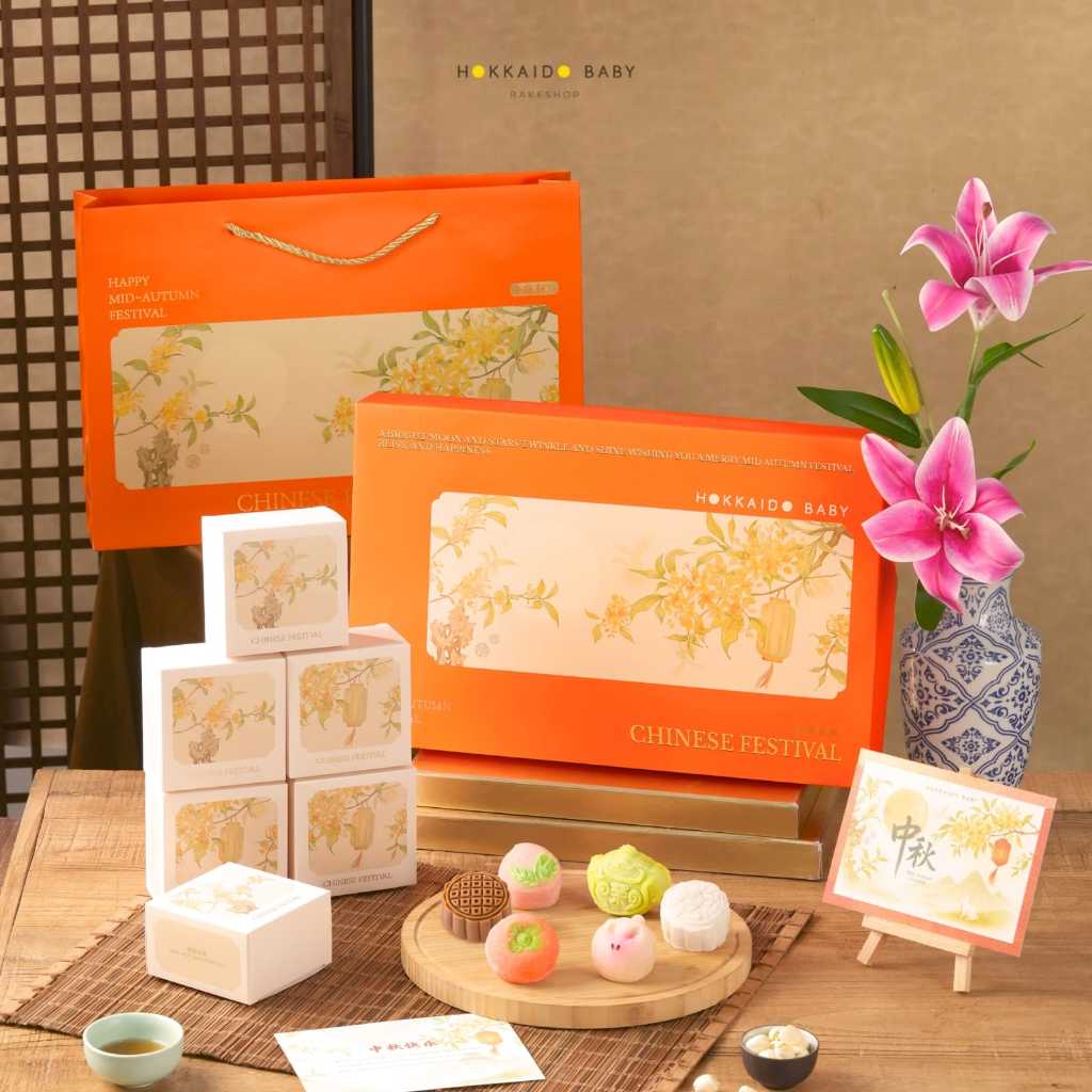 

SNOW HAMPER - snowskin mooncake kue bulan mochi - Hokkaido Baby