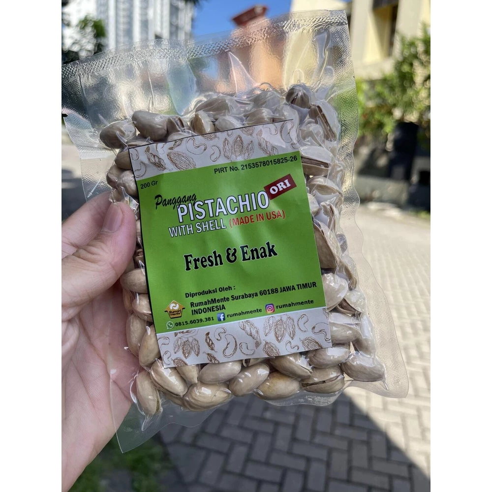 

Kacang Pistachio In Shell Panggang Asin Premium | Kacang Pistachio Kulit Snack Sehat Kaya Protein