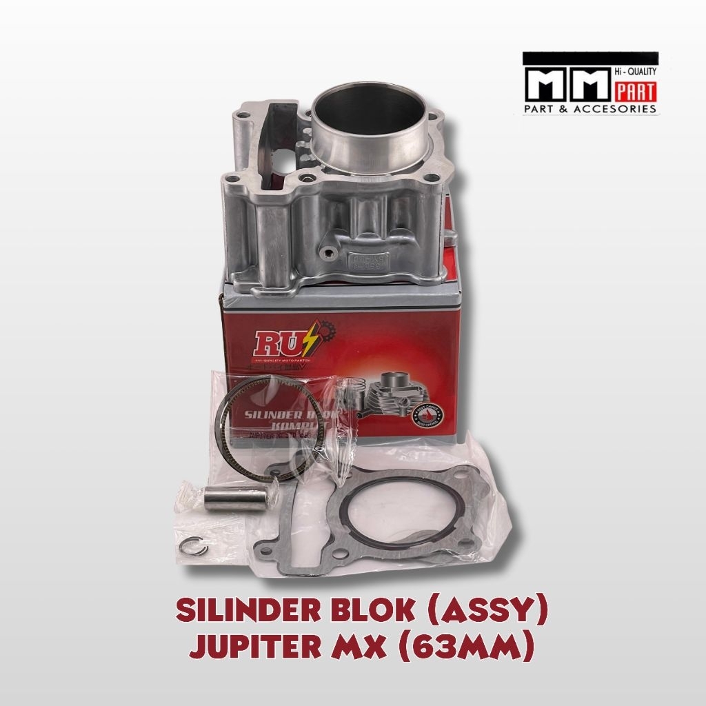 SILINDER BLOK ASSY JUPITER MX 63 MM - CYLINDER BLOCK SEHER BORING BORE UP SET JUPITER MX 63 MM