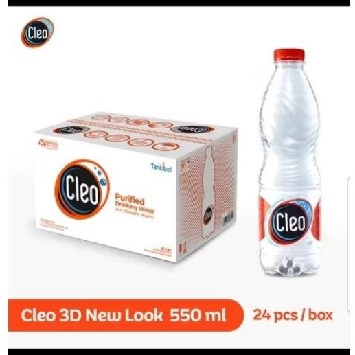 

Cleo Air Minum Murni 550 ml perkarton isi 24 Botol