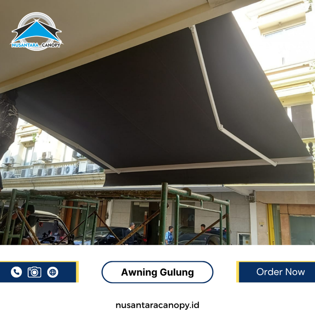 Jasa Pasang Canopy Awning Gulung Otomatis & Manual Bergaransi - Kanopi Buka Tutup Murah Jabodetabek